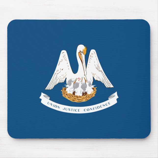 Staatsflagge in Louisiana Mousepad (Vorne)