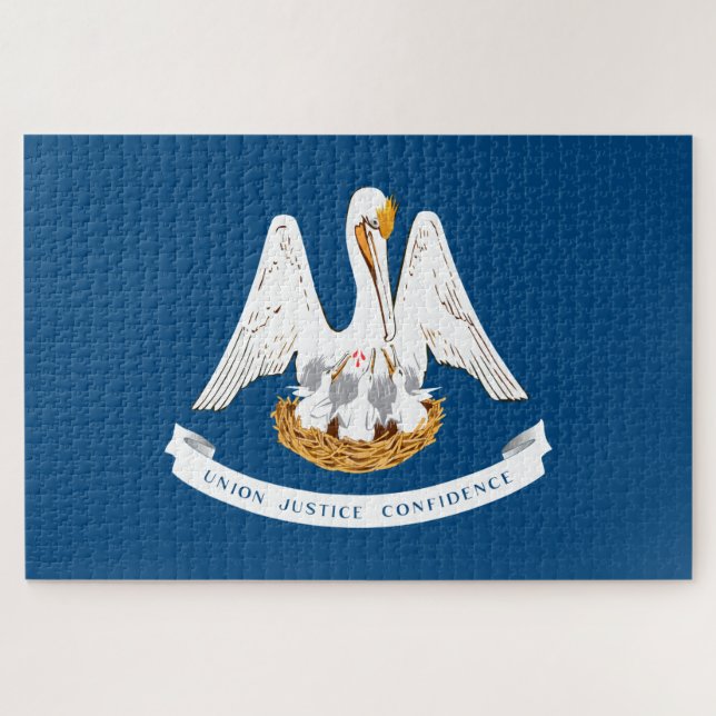 Staatsflagge in Louisiana Puzzle (Horizontal)