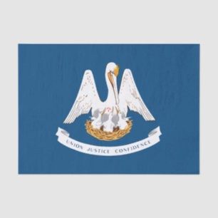 Staatsflagge in Louisiana Seidenpapier
