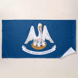 Staatsflagge in Louisiana Strandtuch