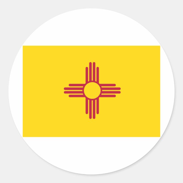 Staatsflagge in Mexiko Runder Aufkleber (Vorderseite)