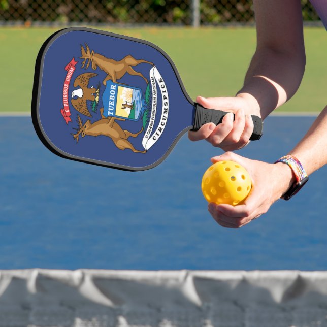 Staatsflagge in Michigan, USA Pickleball Schläger (InSitu)