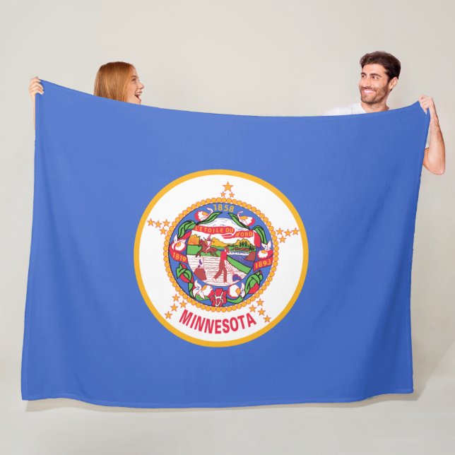 Staatsflagge in Minnesota Fleecedecke (Beispiel)
