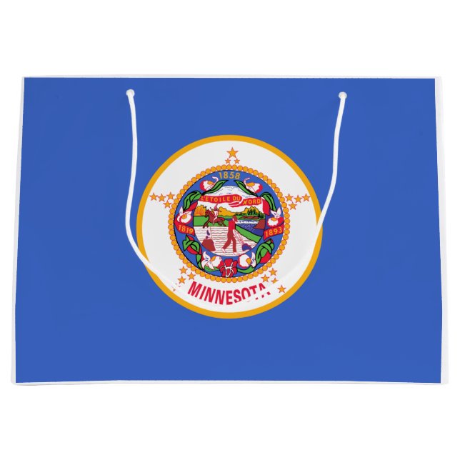 Staatsflagge in Minnesota Große Geschenktüte (Vorderseite)