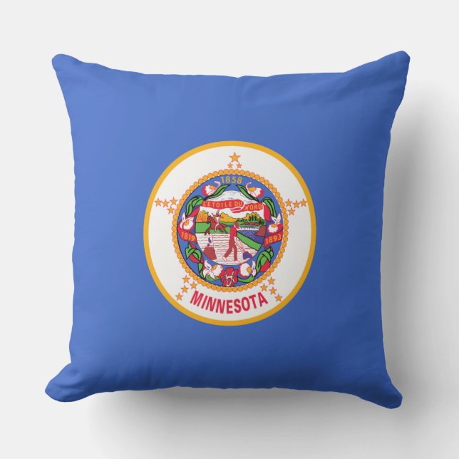 Staatsflagge in Minnesota Kissen (Vorderseite)