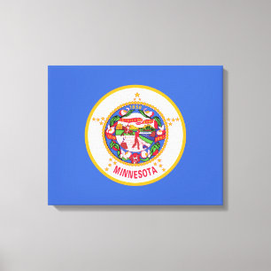 Staatsflagge in Minnesota Leinwanddruck