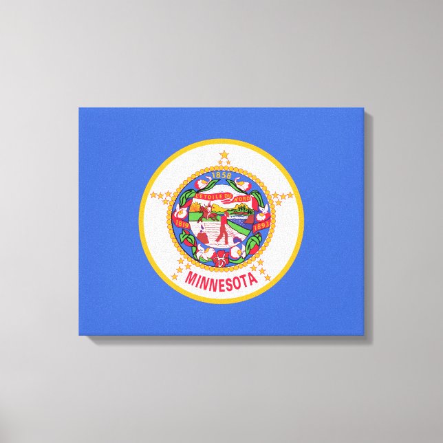 Staatsflagge in Minnesota Leinwanddruck (Vorderseite)