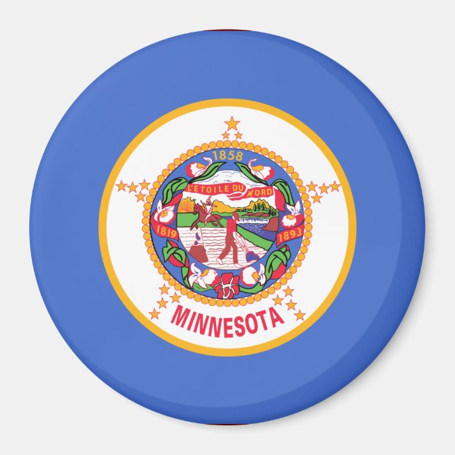 Staatsflagge in Minnesota Magnet (Vorne)