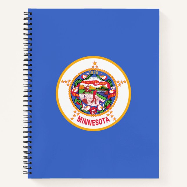 Staatsflagge in Minnesota Notizbuch (Vorderseite)