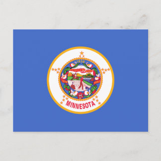 Staatsflagge in Minnesota Postkarte