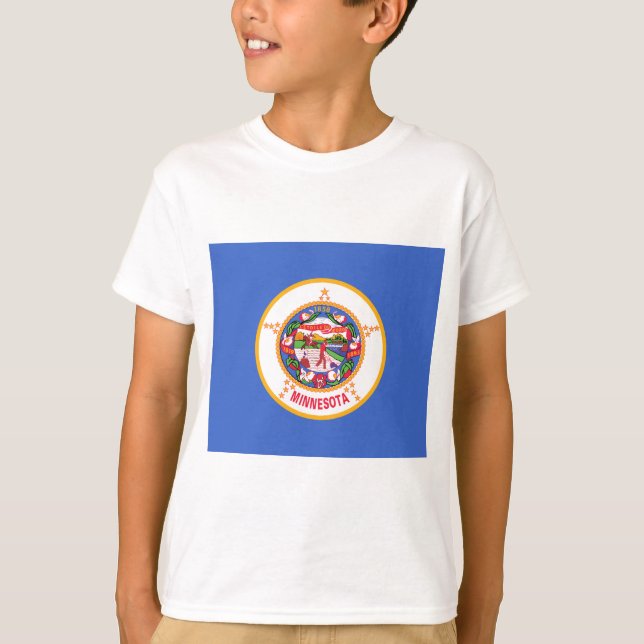 Staatsflagge in Minnesota T-Shirt (Vorderseite)