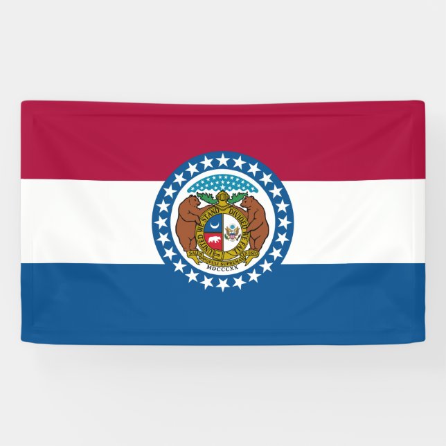 Staatsflagge in Missouri Banner (Horizontal)