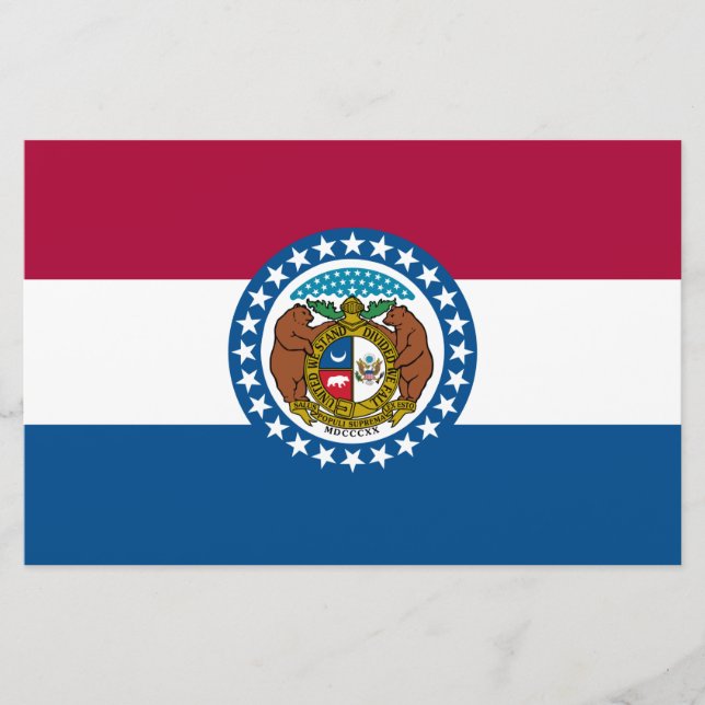 Staatsflagge in Missouri Briefpapier (Vorderseite)