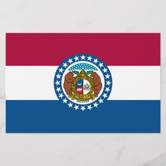 Staatsflagge in Missouri Briefpapier (Vorderseite)
