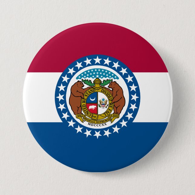 Staatsflagge in Missouri Button (Vorderseite)