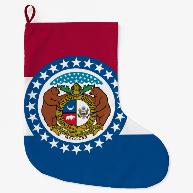 Staatsflagge in Missouri Großer Weihnachtsstrumpf (Vorderseite)