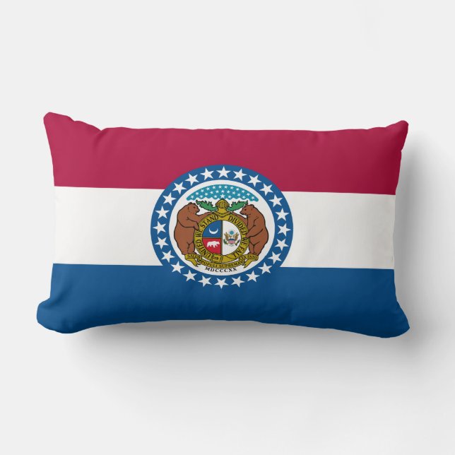 Staatsflagge in Missouri Lendenkissen (Vorderseite)