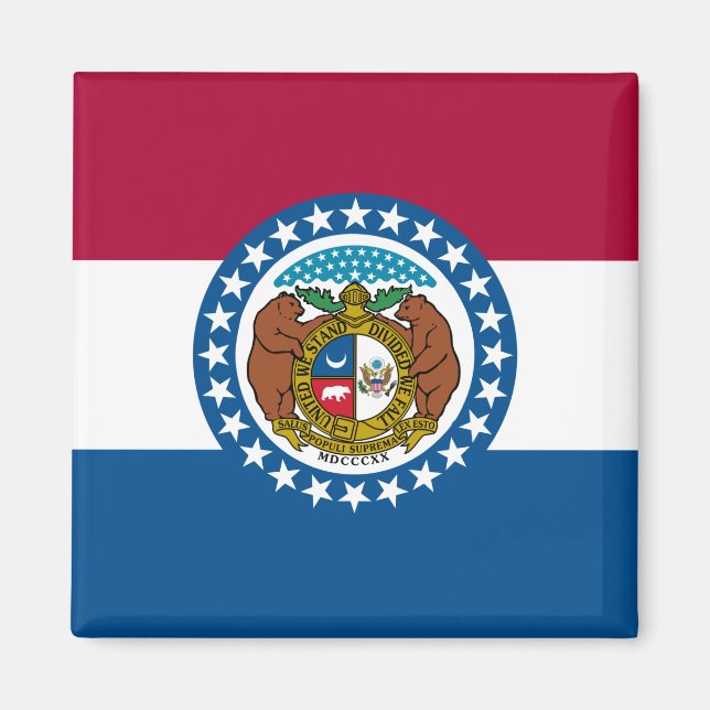Staatsflagge in Missouri Magnet (Vorne)