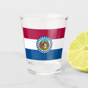 Staatsflagge in Missouri Schnapsglas
