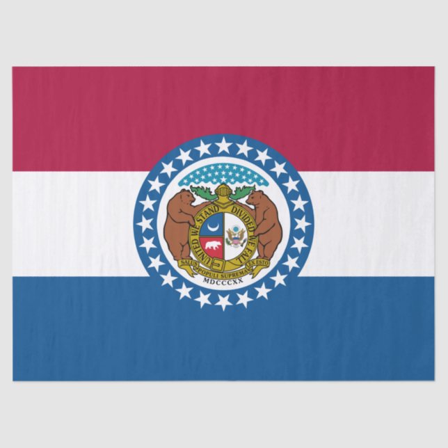 Staatsflagge in Missouri Seidenpapier (Vorderseite)