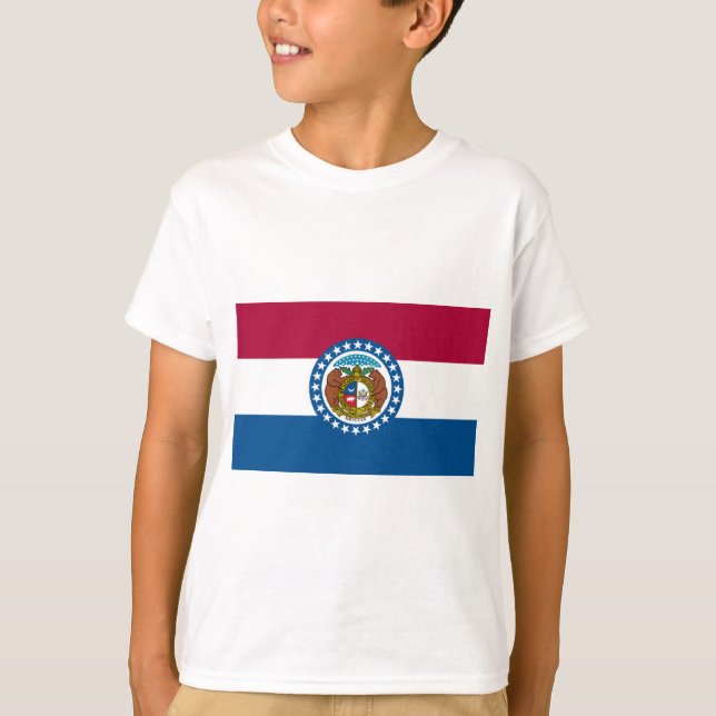 Staatsflagge in Missouri T-Shirt (Vorderseite)