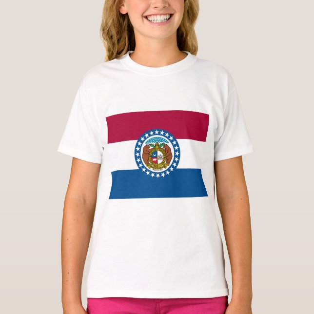 Staatsflagge in Missouri T-Shirt (Vorderseite)