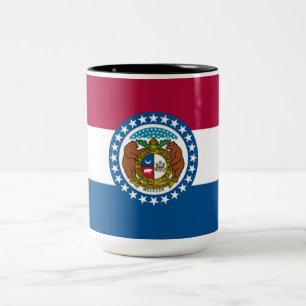 Staatsflagge in Missouri Zweifarbige Tasse