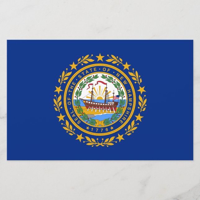 Staatsflagge in New Hampshire Briefpapier (Vorderseite)