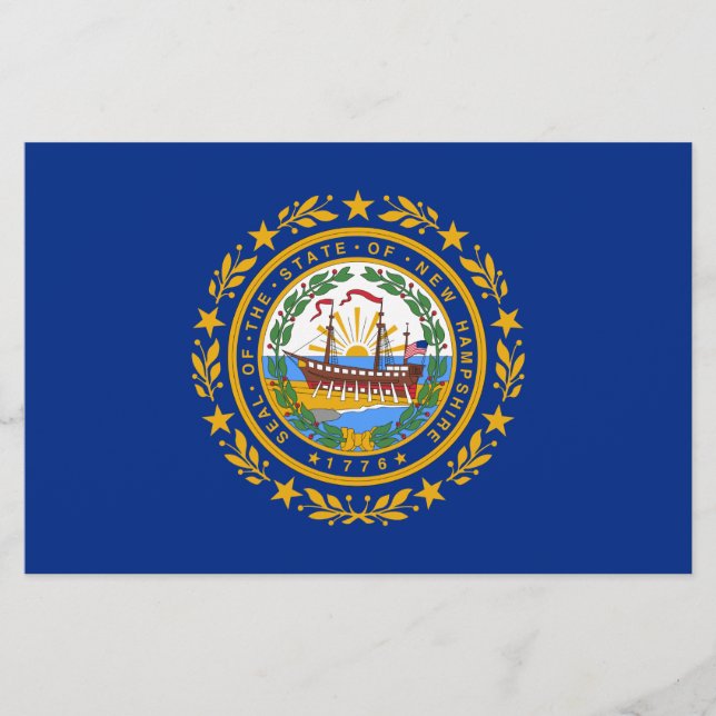 Staatsflagge in New Hampshire Briefpapier (Vorderseite)
