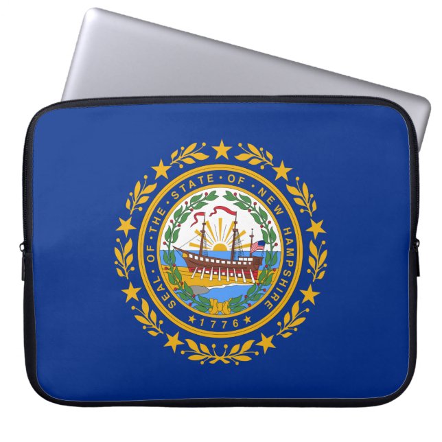 Staatsflagge in New Hampshire Laptopschutzhülle (Vorderseite)