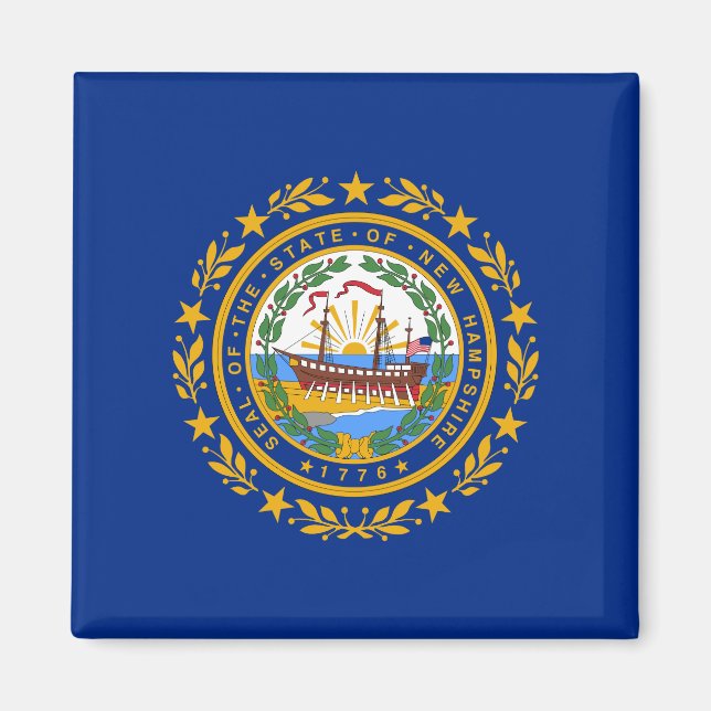 Staatsflagge in New Hampshire Magnet (Vorne)