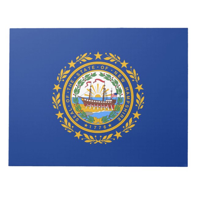 Staatsflagge in New Hampshire Notizblock (Vorderseite)
