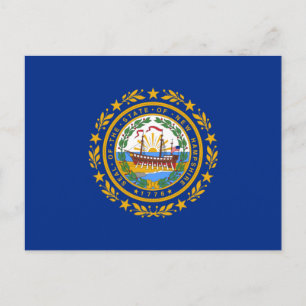 Staatsflagge in New Hampshire Postkarte