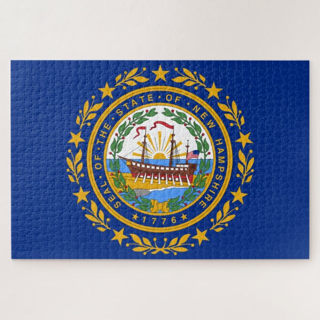Staatsflagge in New Hampshire Puzzle (Horizontal)