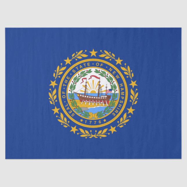 Staatsflagge in New Hampshire Seidenpapier (Vorderseite)