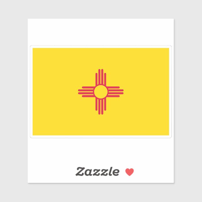Staatsflagge in New Mexico Aufkleber (Blatt)