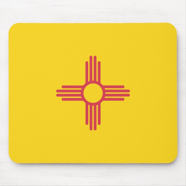 Staatsflagge in New Mexico, USA Mousepad (Vorne)