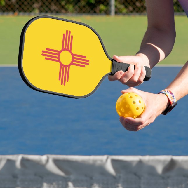 Staatsflagge in New Mexico, USA Pickleball Schläger (InSitu)