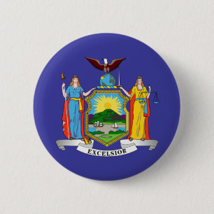 Staatsflagge in New York Button