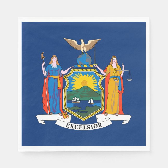 Staatsflagge in New York Serviette (Vorderseite)