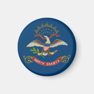 Staatsflagge in Nord-Dakota Magnet