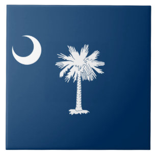 Staatsflagge in South Carolina Fliese