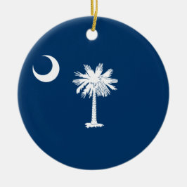 Staatsflagge in South Carolina Keramik Ornament