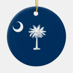 Staatsflagge in South Carolina Keramik Ornament
