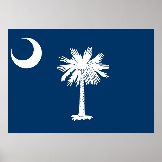 Staatsflagge in South Carolina Poster (Vorne)