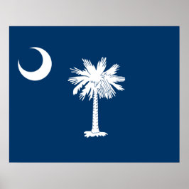 Staatsflagge in South Carolina Poster