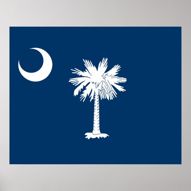 Staatsflagge in South Carolina Poster (Vorne)