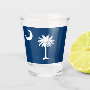 Staatsflagge in South Carolina Schnapsglas