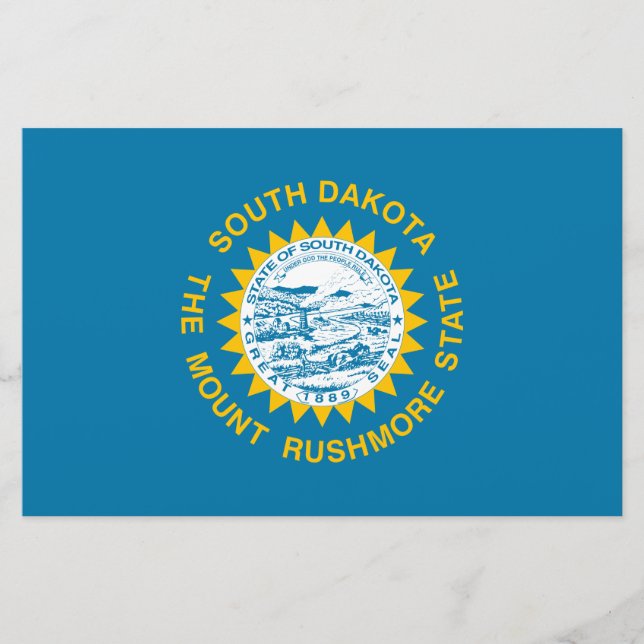Staatsflagge in Süddakota Briefpapier (Vorderseite)