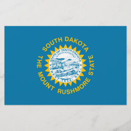 Staatsflagge in Süddakota Briefpapier
